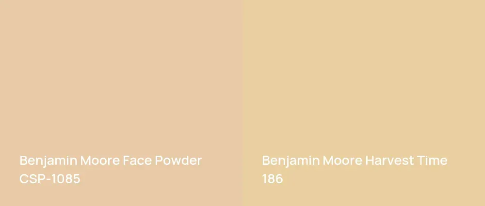 Benjamin Moore Face Powder CSP-1085 vs Benjamin Moore Harvest Time 186