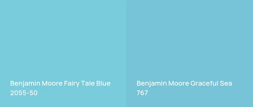 Benjamin Moore Fairy Tale Blue 2055-50 vs Benjamin Moore Graceful Sea 767