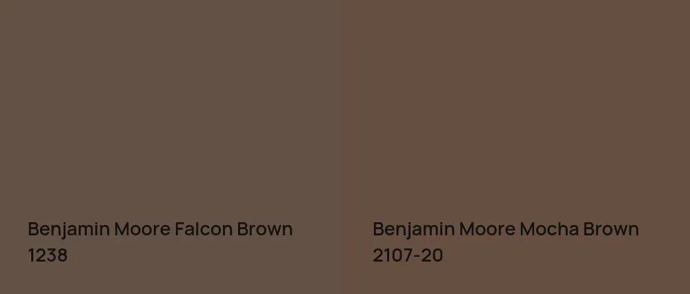 Benjamin Moore Falcon Brown 1238 vs Benjamin Moore Mocha Brown 2107-20