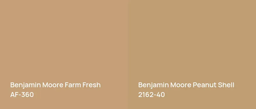 Benjamin Moore Farm Fresh AF-360 vs Benjamin Moore Peanut Shell 2162-40