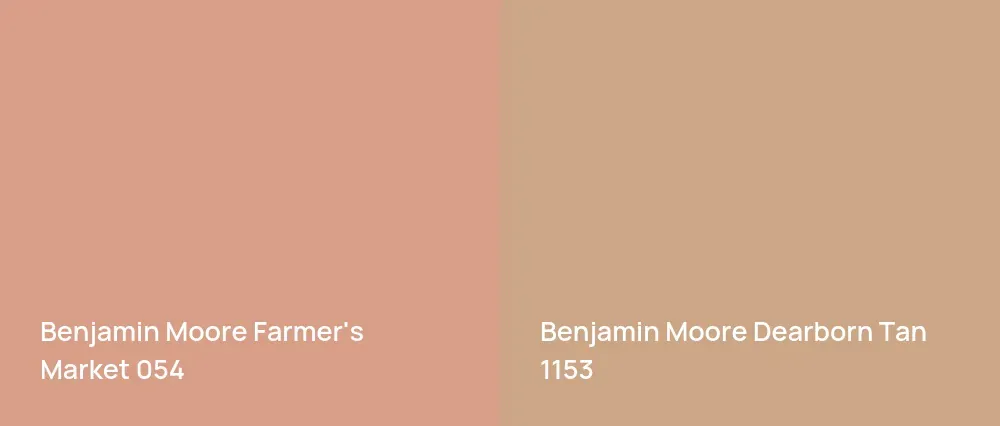 Benjamin Moore Farmer's Market 054 vs Benjamin Moore Dearborn Tan 1153