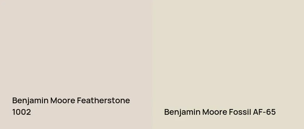 Benjamin Moore Featherstone 1002 vs Benjamin Moore Fossil AF-65