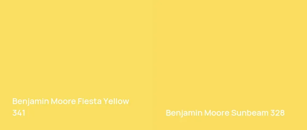 Benjamin Moore Fiesta Yellow 341 vs Benjamin Moore Sunbeam 328