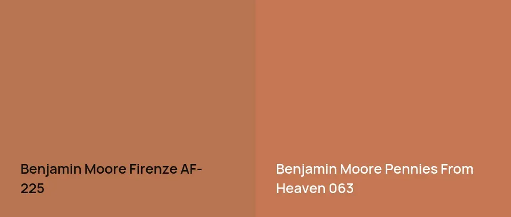 Benjamin Moore Firenze AF-225 vs Benjamin Moore Pennies From Heaven 063