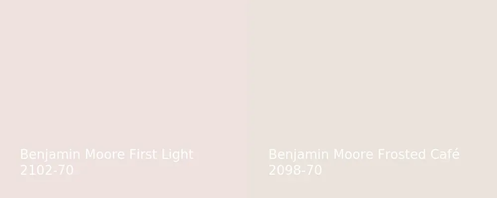 Benjamin Moore First Light 2102-70 vs Benjamin Moore Frosted Café 2098-70