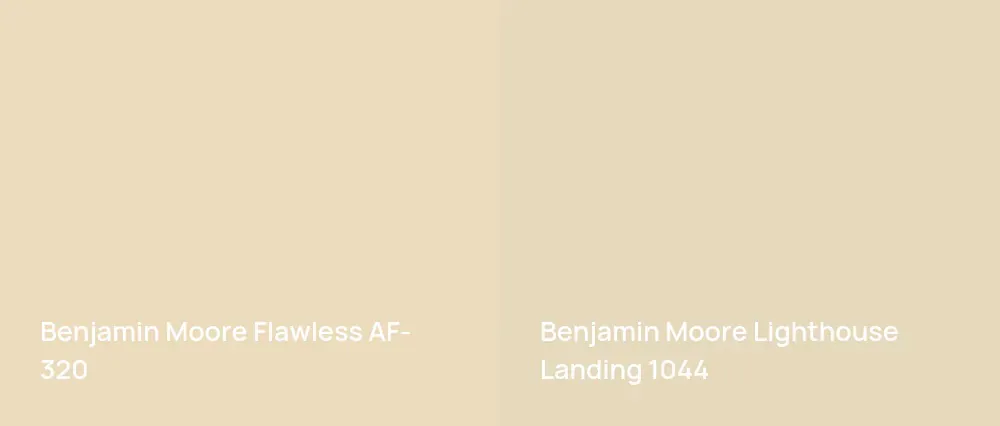 Benjamin Moore Flawless AF-320 vs Benjamin Moore Lighthouse Landing 1044