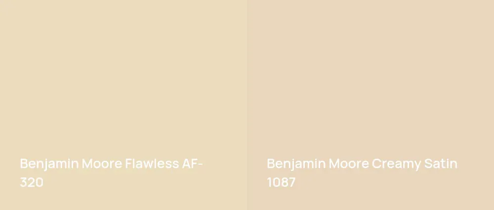 Benjamin Moore Flawless AF-320 vs Benjamin Moore Creamy Satin 1087