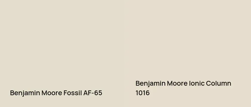 Benjamin Moore Fossil AF-65 vs Benjamin Moore Ionic Column 1016