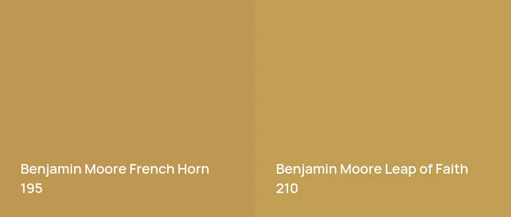 Benjamin Moore French Horn 195 vs Benjamin Moore Leap of Faith 210