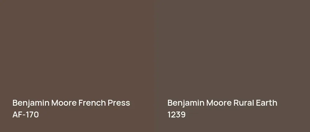 Benjamin Moore French Press AF-170 vs Benjamin Moore Rural Earth 1239