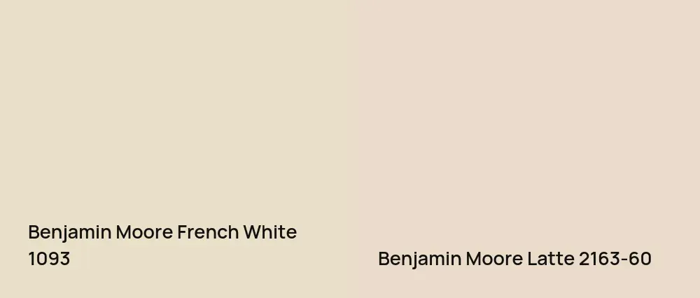 Benjamin Moore French White 1093 vs Benjamin Moore Latte 2163-60