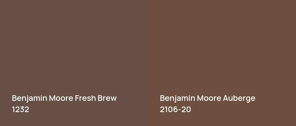 Benjamin Moore Fresh Brew 1232 vs Benjamin Moore Auberge 2106-20