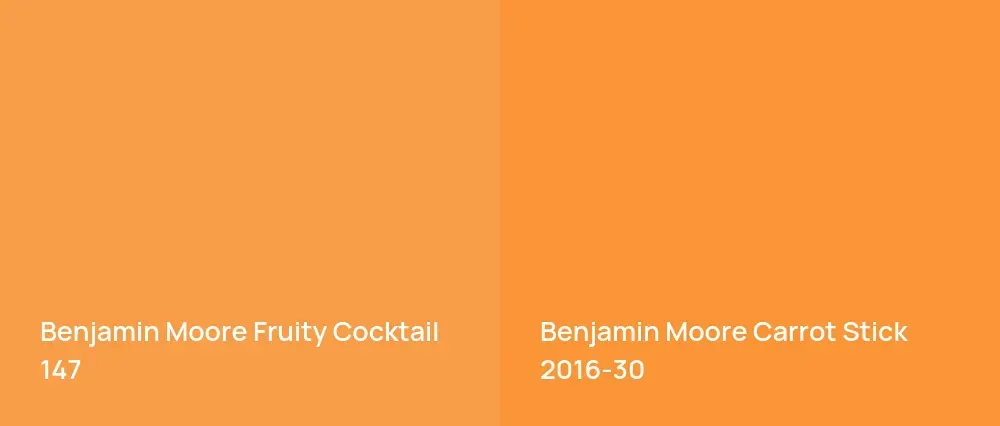 Benjamin Moore Fruity Cocktail 147 vs Benjamin Moore Carrot Stick 2016-30