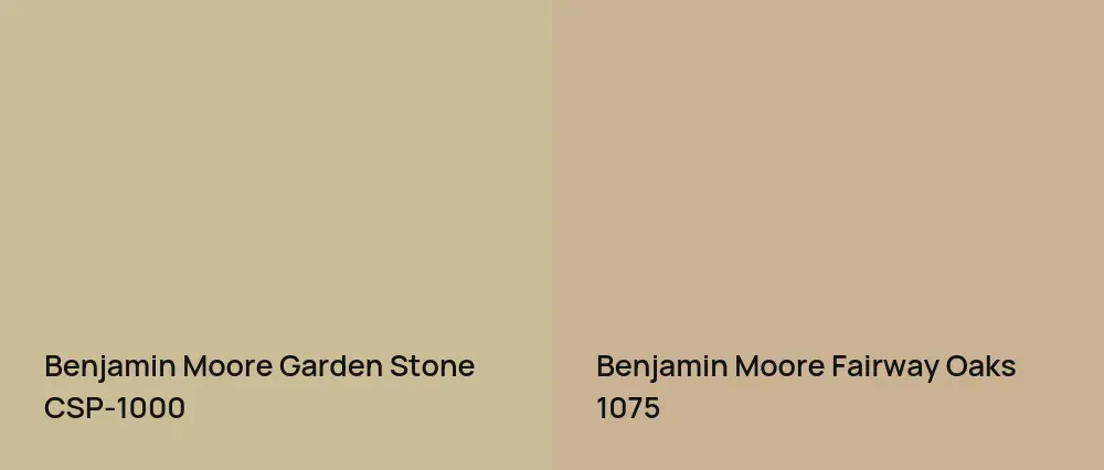 Benjamin Moore Garden Stone CSP-1000 vs Benjamin Moore Fairway Oaks 1075