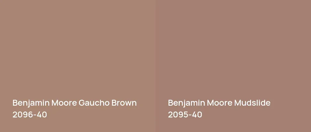 Benjamin Moore Gaucho Brown 2096-40 vs Benjamin Moore Mudslide 2095-40