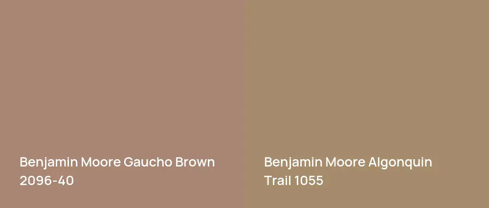 Benjamin Moore Gaucho Brown 2096-40 vs Benjamin Moore Algonquin Trail 1055