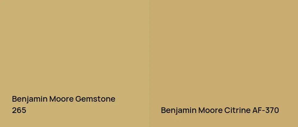 Benjamin Moore Gemstone 265 vs Benjamin Moore Citrine AF-370