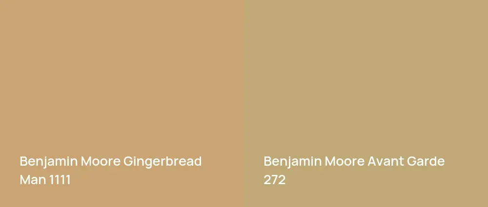Benjamin Moore Gingerbread Man 1111 vs Benjamin Moore Avant Garde 272