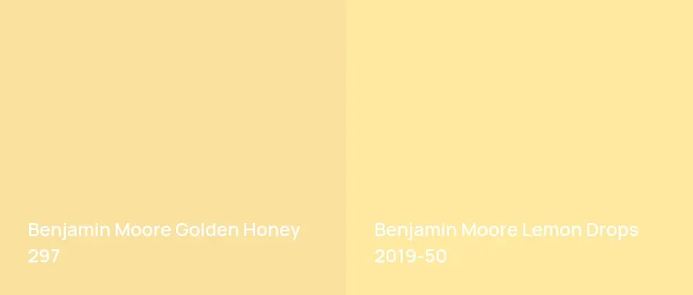 Benjamin Moore Golden Honey 297 vs Benjamin Moore Lemon Drops 2019-50