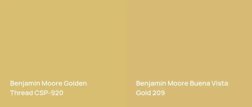 Benjamin Moore Golden Thread CSP-920 vs Benjamin Moore Buena Vista Gold 209