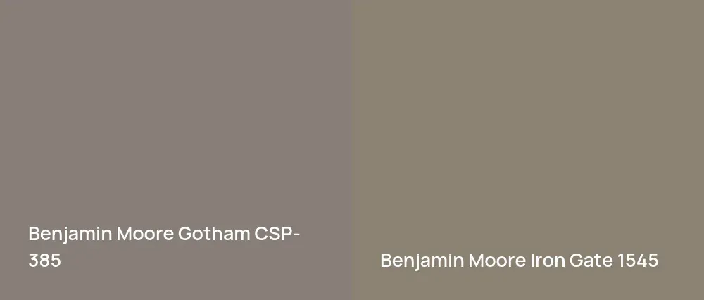 Benjamin Moore Gotham CSP-385 vs Benjamin Moore Iron Gate 1545