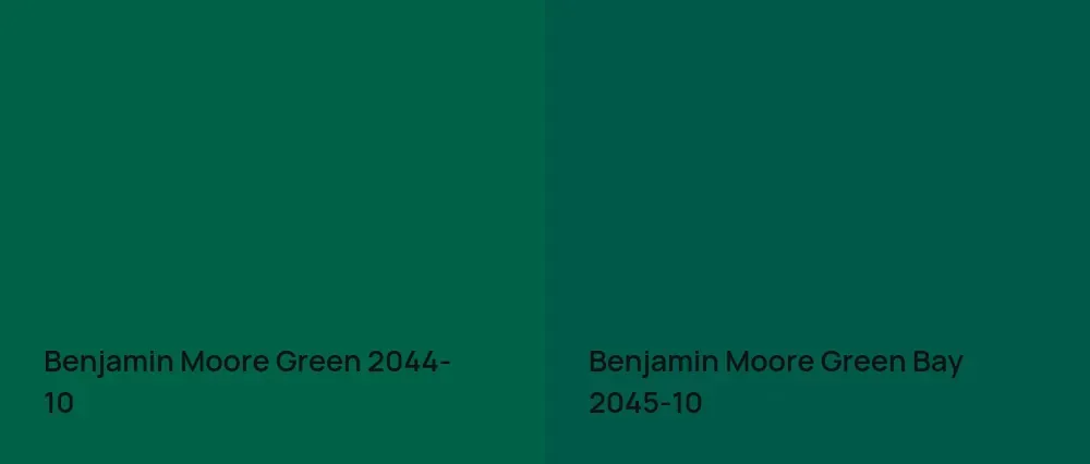 Benjamin Moore Green 2044-10 vs Benjamin Moore Green Bay 2045-10