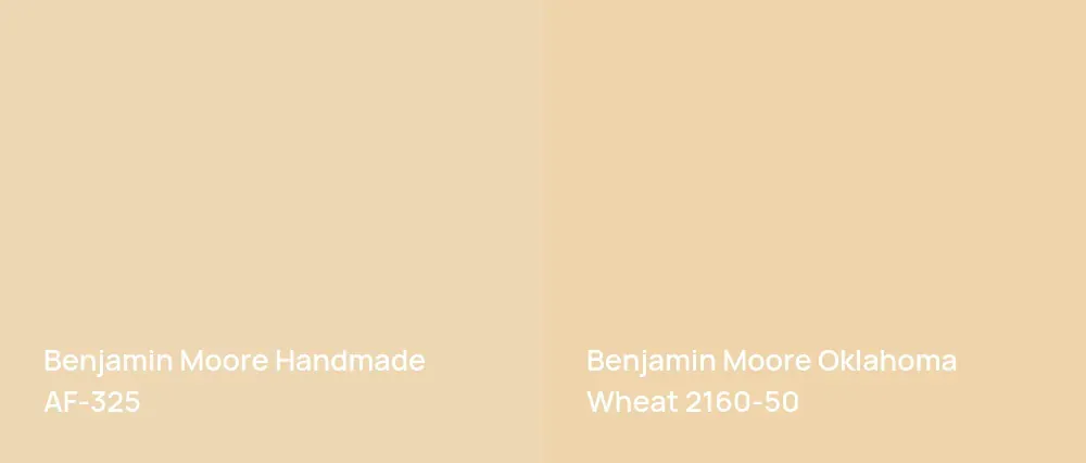 Benjamin Moore Handmade AF-325 vs Benjamin Moore Oklahoma Wheat 2160-50