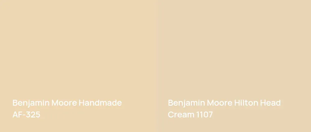 Benjamin Moore Handmade AF-325 vs Benjamin Moore Hilton Head Cream 1107
