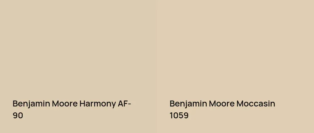 Benjamin Moore Harmony AF-90 vs Benjamin Moore Moccasin 1059