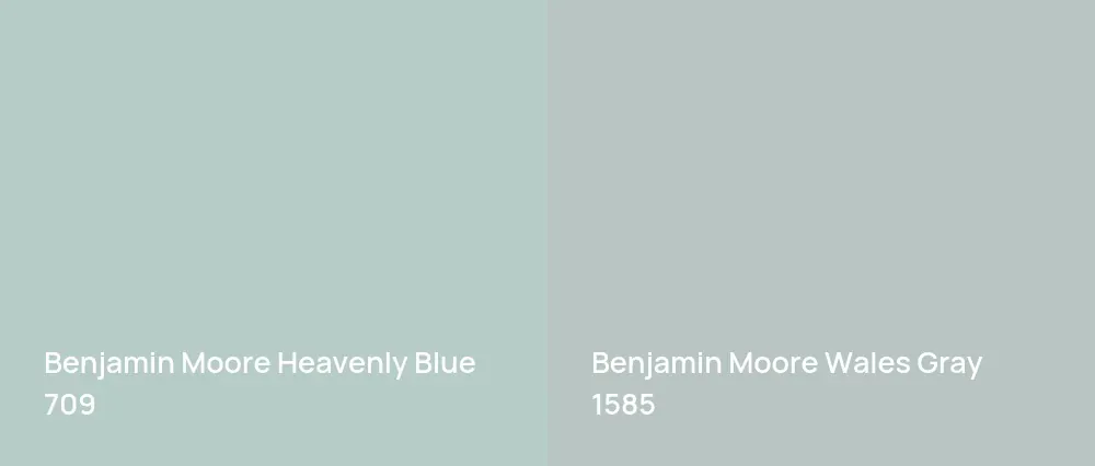 Benjamin Moore Heavenly Blue 709 vs Benjamin Moore Wales Gray 1585