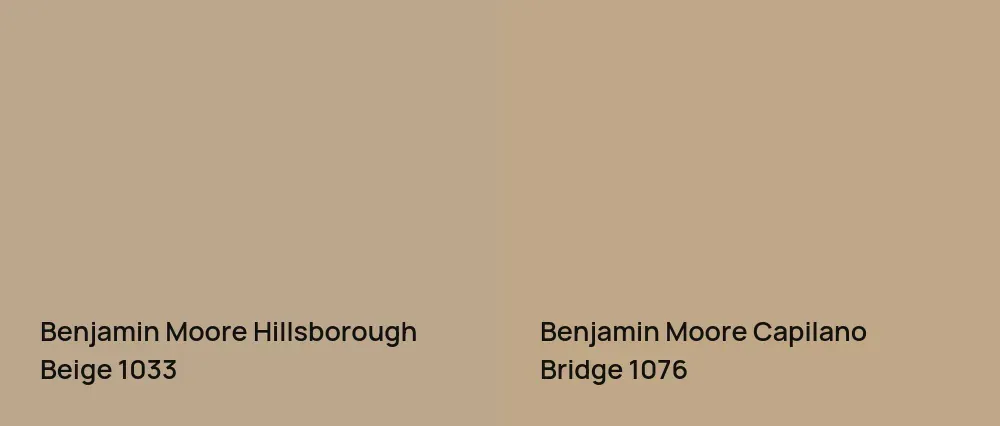 Benjamin Moore Hillsborough Beige 1033 vs Benjamin Moore Capilano Bridge 1076