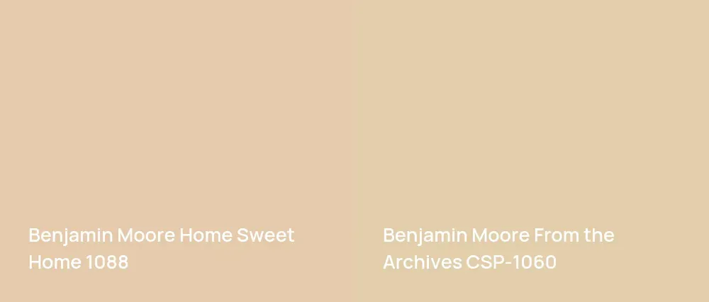 Benjamin Moore Home Sweet Home 1088 vs Benjamin Moore From the Archives CSP-1060