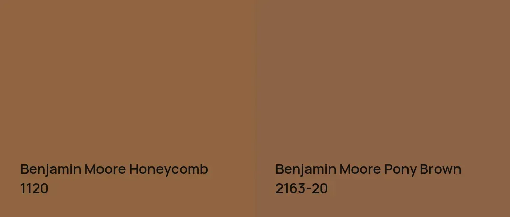 Benjamin Moore Honeycomb 1120 vs Benjamin Moore Pony Brown 2163-20