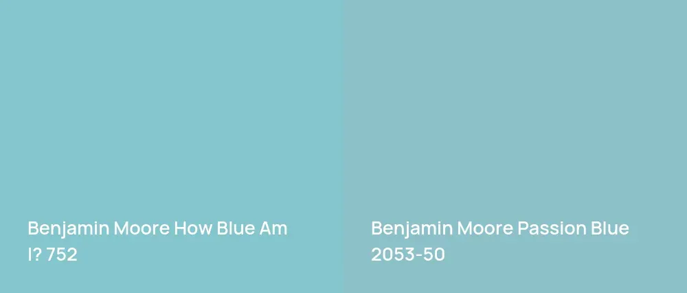 Benjamin Moore How Blue Am I? 752 vs Benjamin Moore Passion Blue 2053-50
