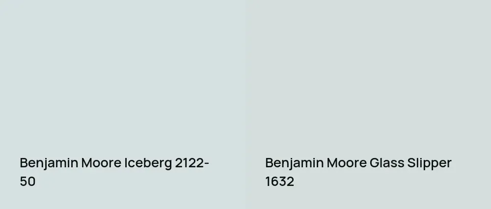 Benjamin Moore Iceberg 2122-50 vs Benjamin Moore Glass Slipper 1632