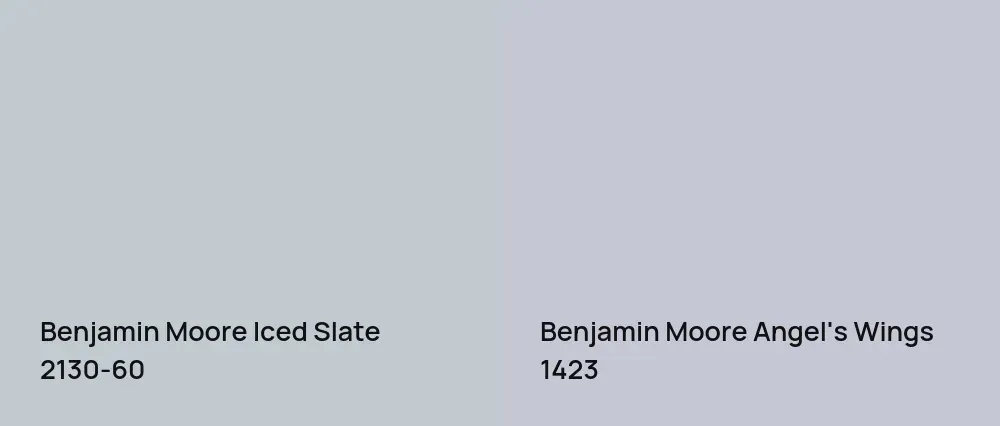 Benjamin Moore Iced Slate 2130-60 vs Benjamin Moore Angel's Wings 1423