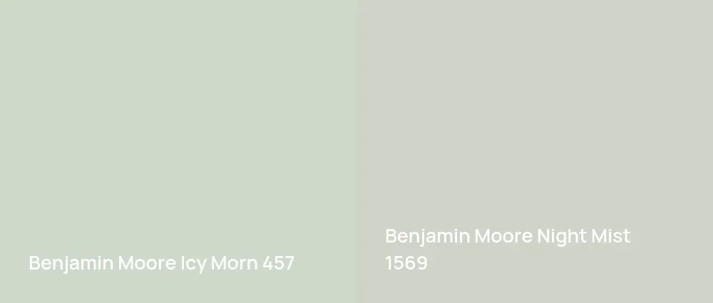 Benjamin Moore Icy Morn 457 vs Benjamin Moore Night Mist 1569