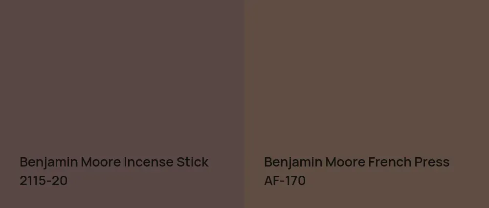 Benjamin Moore Incense Stick 2115-20 vs Benjamin Moore French Press AF-170