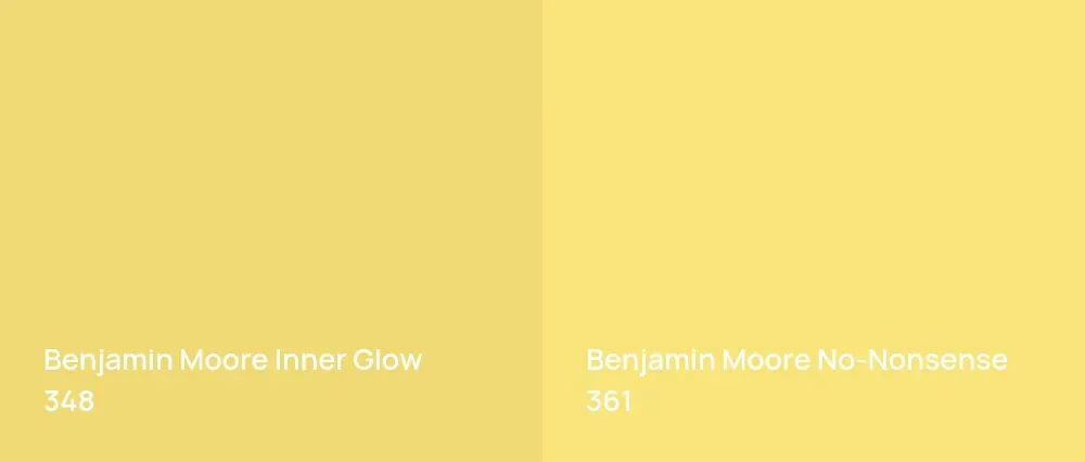 Benjamin Moore Inner Glow 348 vs Benjamin Moore No-Nonsense 361