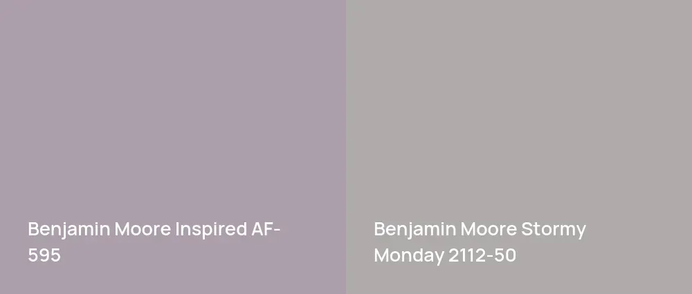 Benjamin Moore Inspired AF-595 vs Benjamin Moore Stormy Monday 2112-50