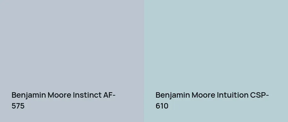 Benjamin Moore Instinct AF-575 vs Benjamin Moore Intuition CSP-610
