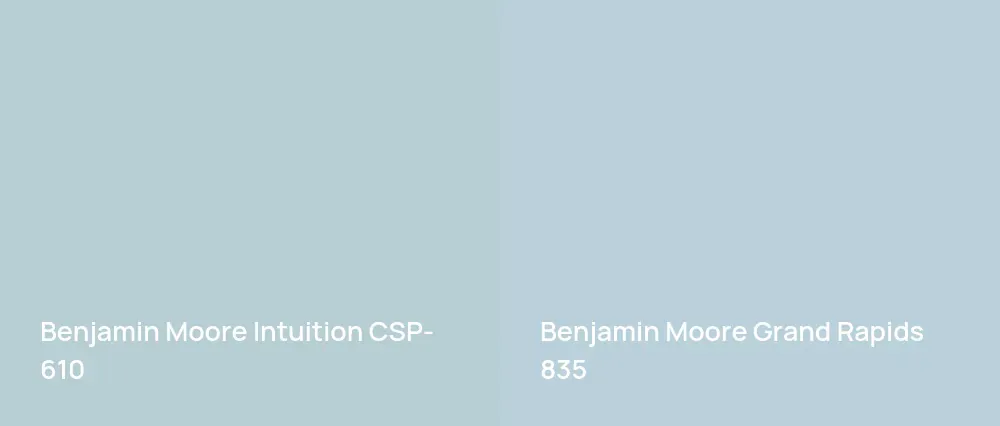 Benjamin Moore Intuition CSP-610 vs Benjamin Moore Grand Rapids 835