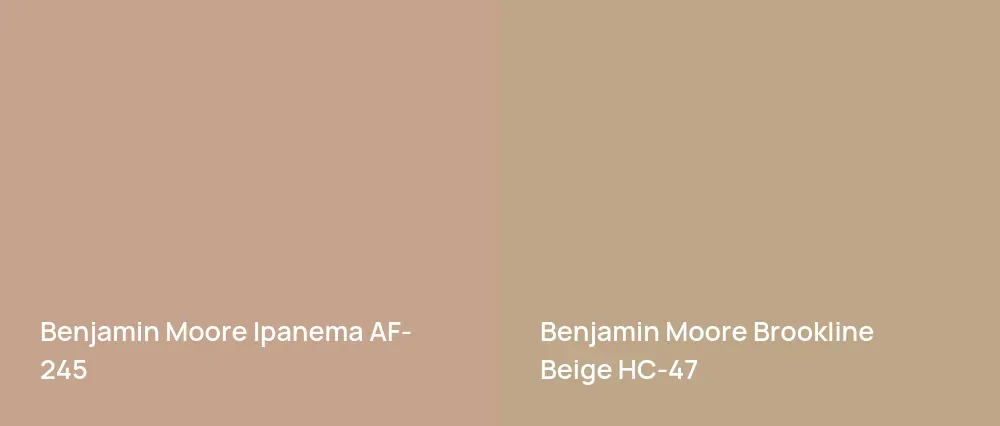 Benjamin Moore Ipanema AF-245 vs Benjamin Moore Brookline Beige HC-47