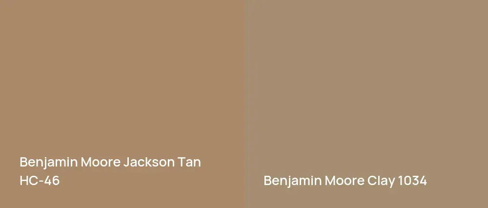 Benjamin Moore Jackson Tan HC-46 vs Benjamin Moore Clay 1034