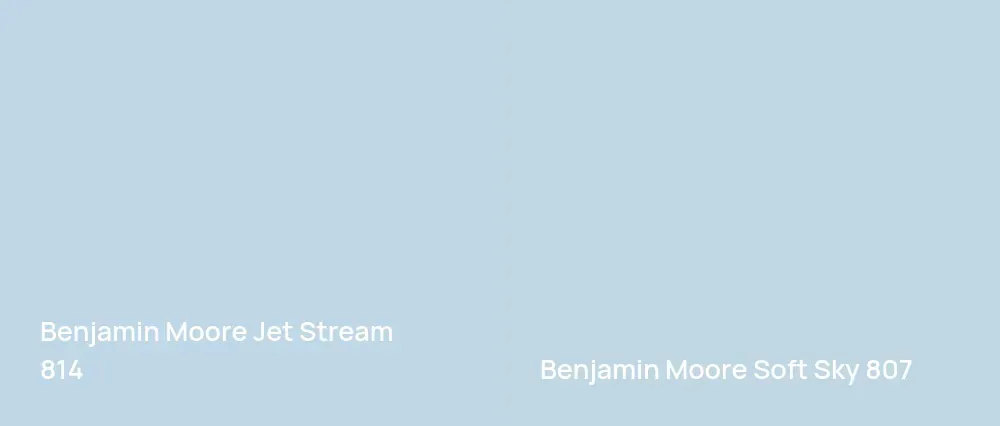Benjamin Moore Jet Stream 814 vs Benjamin Moore Soft Sky 807