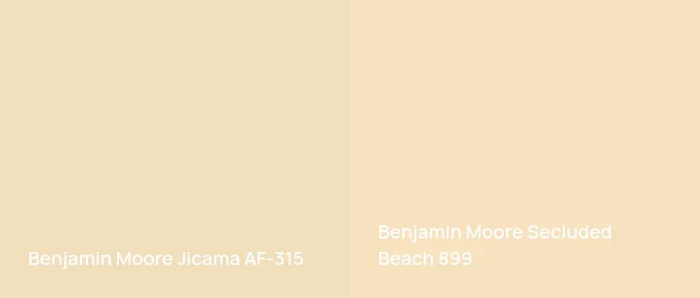 Benjamin Moore Jicama AF-315 vs Benjamin Moore Secluded Beach 899