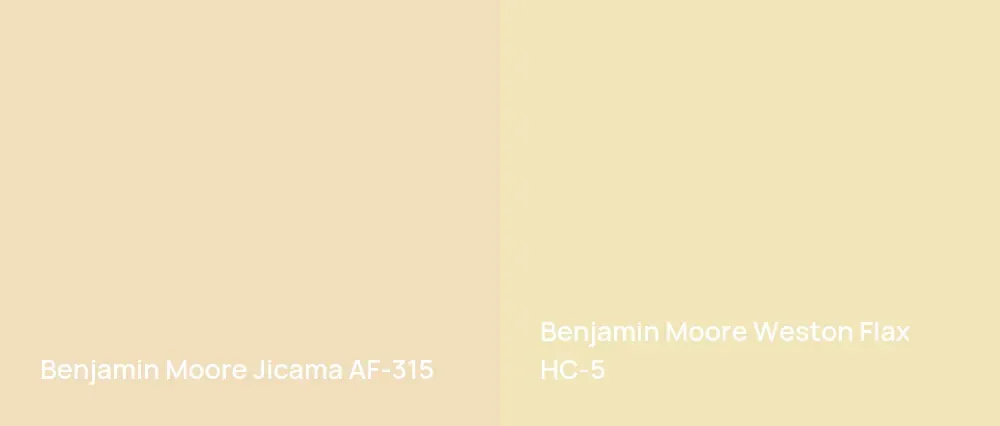 Benjamin Moore Jicama AF-315 vs Benjamin Moore Weston Flax HC-5
