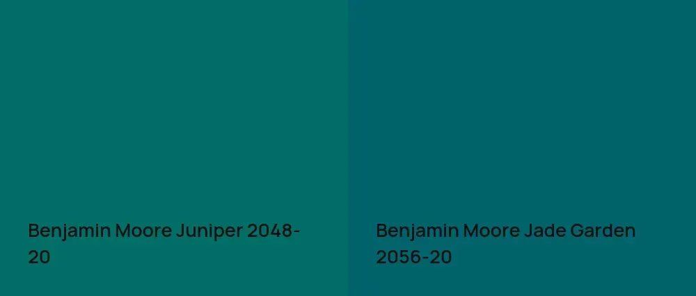 Benjamin Moore Juniper 2048-20 vs Benjamin Moore Jade Garden 2056-20