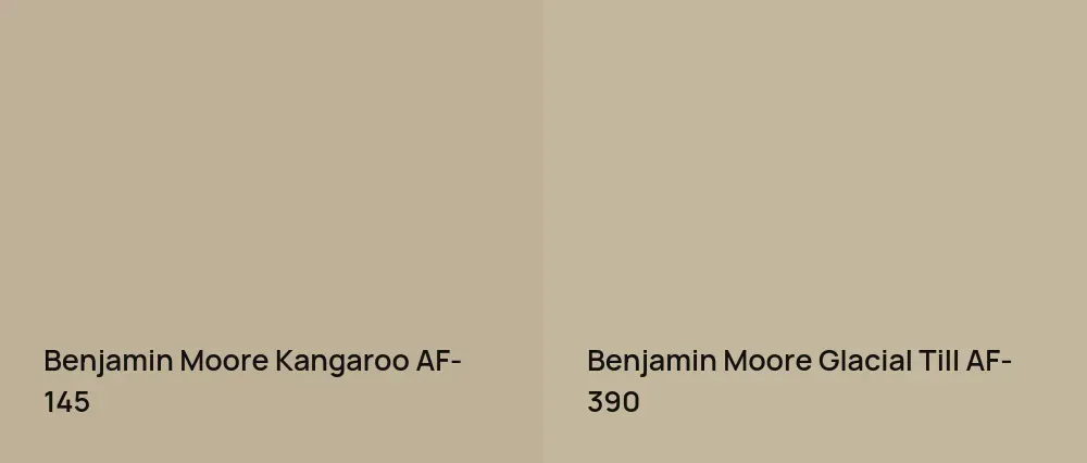 Benjamin Moore Kangaroo AF-145 vs Benjamin Moore Glacial Till AF-390