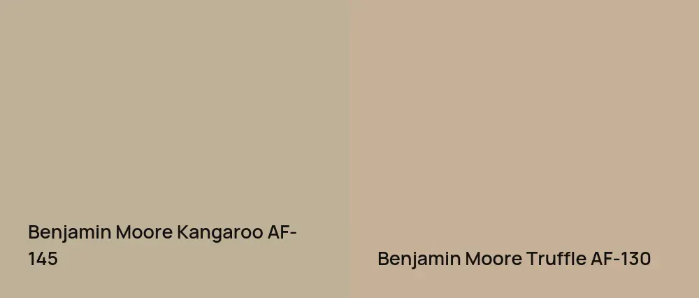 Benjamin Moore Kangaroo AF-145 vs Benjamin Moore Truffle AF-130